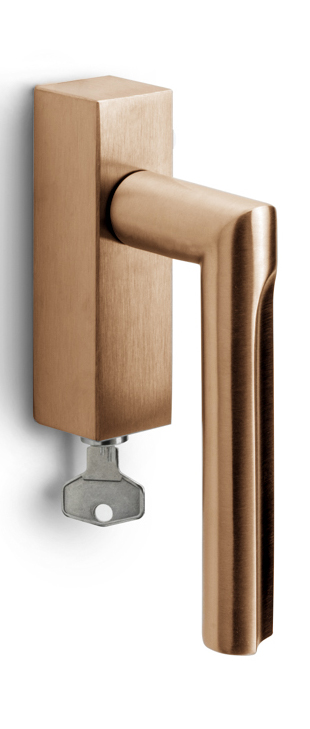 DR103-DKLOCK - L ECLIPSE DR103-DKLOCK locking tilt and turn window handle PVD light bronze left-turning