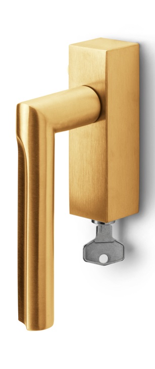 DR103-DKLOCK - R ECLIPSE DR103-DKLOCK locking tilt and turn window handle PVD satin gold right-turning