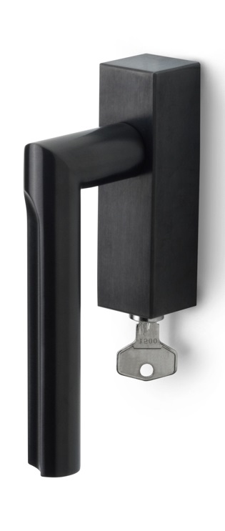 DR103-DKLOCK - R ECLIPSE DR103-DKLOCK locking tilt and turn window handle PVD satin black right-turning