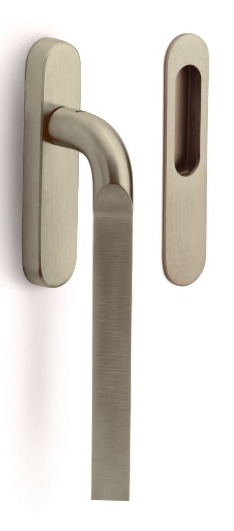 GL230Y - solid set internal lift-up sliding door handle porfile including cylinder hole PC69