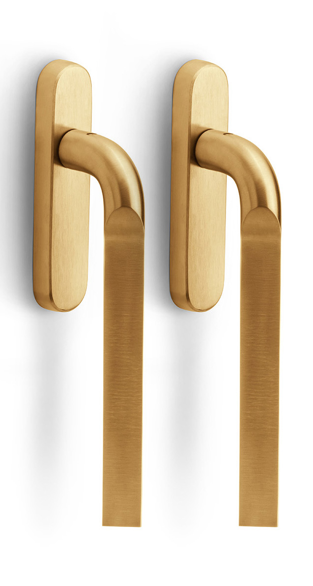 GL230PA - set of lift-up sliding door handles PVD satin gold
