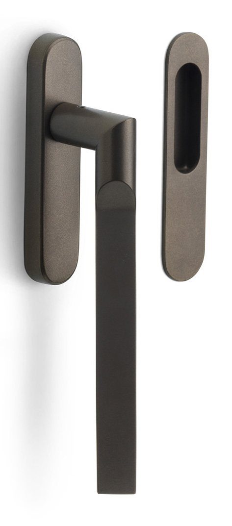 GL231Y - lift-up sliding door handle profile cylinder hole Y69 bronze
