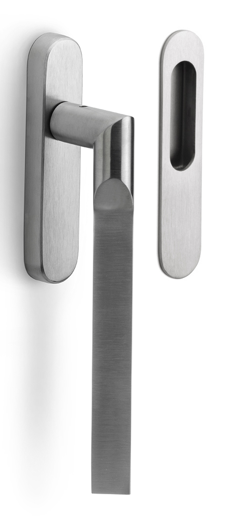 GL231 - lift-up sliding door handle blank satin stainless steel