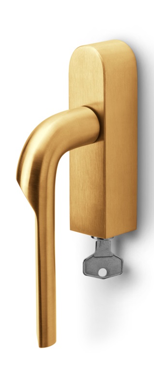 GL100-DKLOCK-O - R RIVIO GL100-DKLOCK-O locking tilt and turn window handle PVD satin gold right-turning