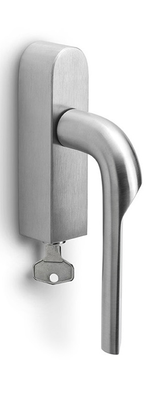 GL100-DKLOCK-O - L RIVIO GL100-DKLOCK-O locking tilt and turn window handle satin stainless steel left-turning