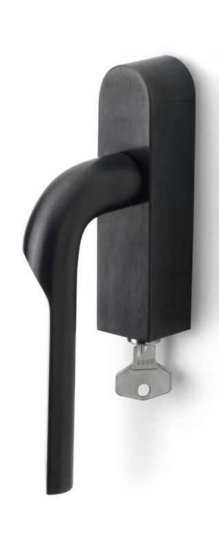 GL100-DKLOCK-O - R RIVIO GL100-DKLOCK-O locking tilt and turn window handle PVD satin black right-turning