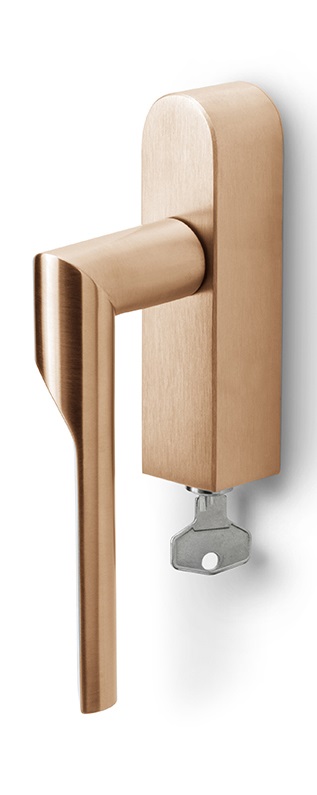 GL101-DKLOCK-O - R RIVIO GL101-DKLOCK-O locking tilt and turn window handle PVD light bronze right-turning