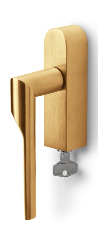 GL101-DKLOCK-O - R RIVIO GL101-DKLOCK-O locking tilt and turn window handle PVD satin gold right-turning