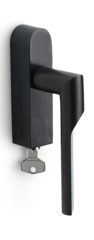 GL101-DKLOCK-O - L RIVIO GL101-DKLOCK-O locking tilt and turn window handle PVD satin black left-turning
