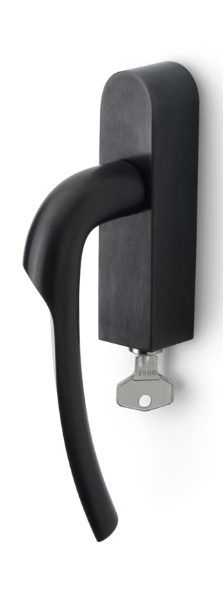 GL102-DKLOCK-O - R RIVIO GL102-DKLOCK-O locking tilt and turn window handle PVD satin black right-turning