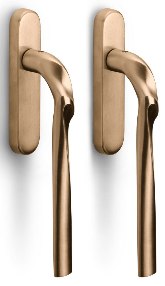 ZH230PAY - set of lift-up sliding door handles with profile cylinder hole Y69 PVD light bronze