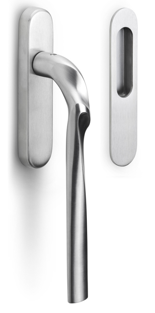 ZH230 - lift-up sliding door handle blank satin stainless steel