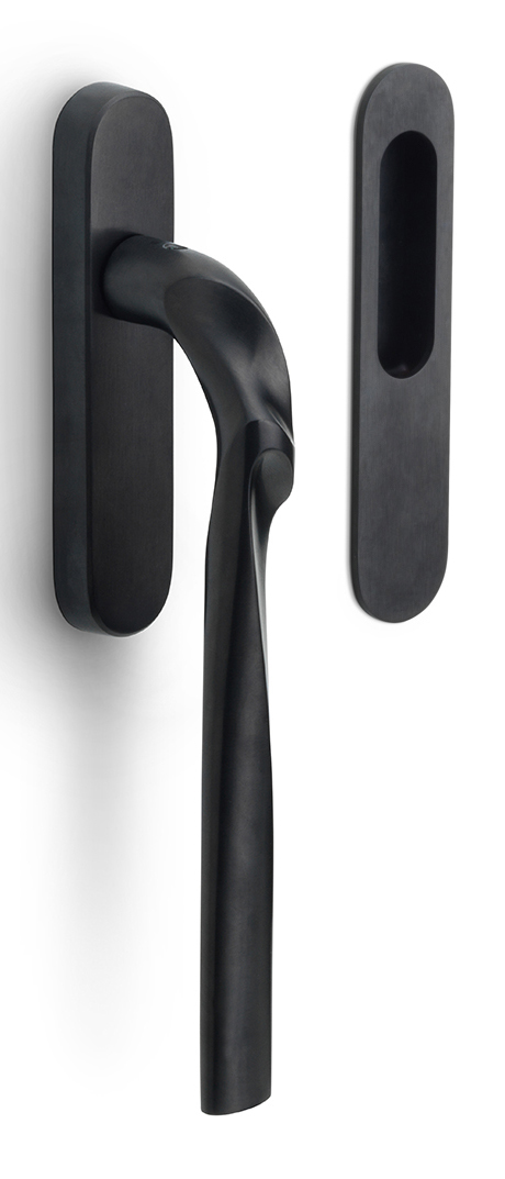 ZH230 - lift-up sliding door handle blank PVD satin black