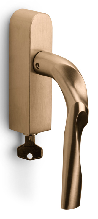 ZH100-DKLOCK-O - R ELEEZ ZH100-DKLOCK-O locking tilt and turn window handle PVD light bronze right-turning