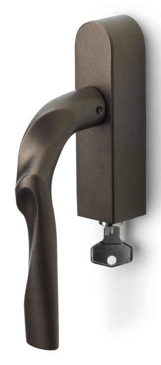 ZH100-DKLOCK-O - L ELEEZ ZH100-DKLOCK-O locking tilt and turn window handle bronze left-turning
