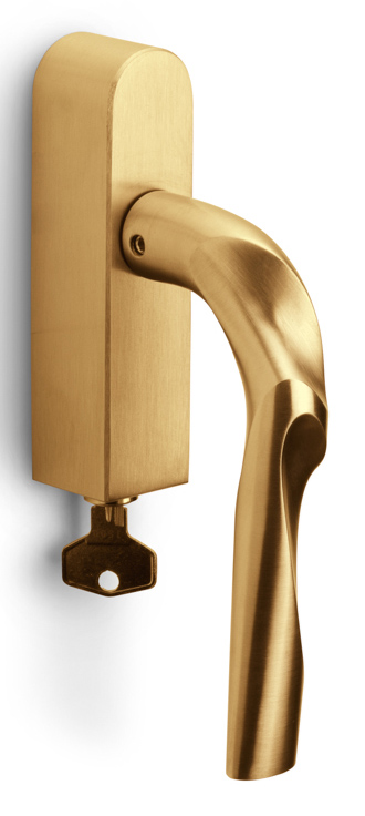 ZH100-DKLOCK-O - R ELEEZ ZH100-DKLOCK-O locking tilt and turn window handle PVD satin gold right-turning