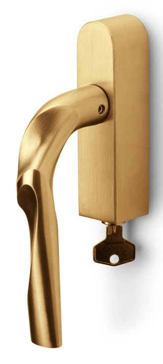 ZH100-DKLOCK-O - L ELEEZ ZH100-DKLOCK-O locking tilt and turn window handle PVD satin gold left-turning