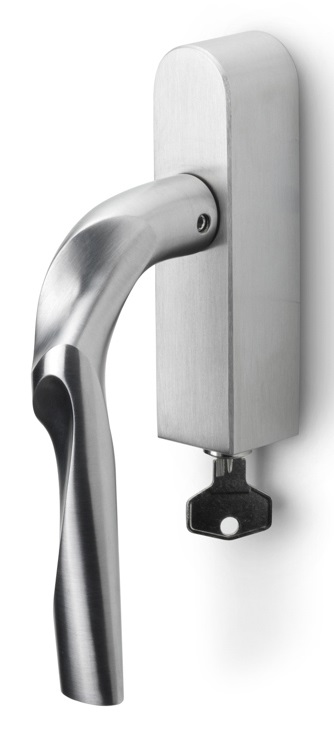 ZH100-DKLOCK-O - L ELEEZ ZH100-DKLOCK-O locking tilt and turn window handle satin stainless steel left-turning