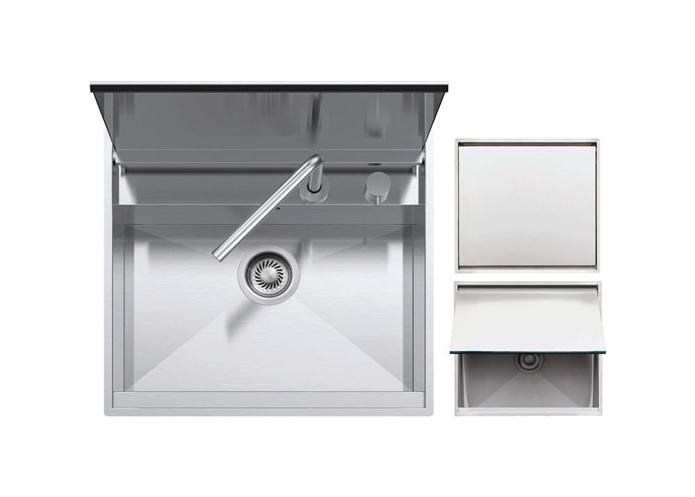 57x51 cm Lab Cover 316 built-in and flush sink