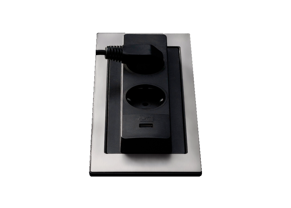 Rotating top power socket holder