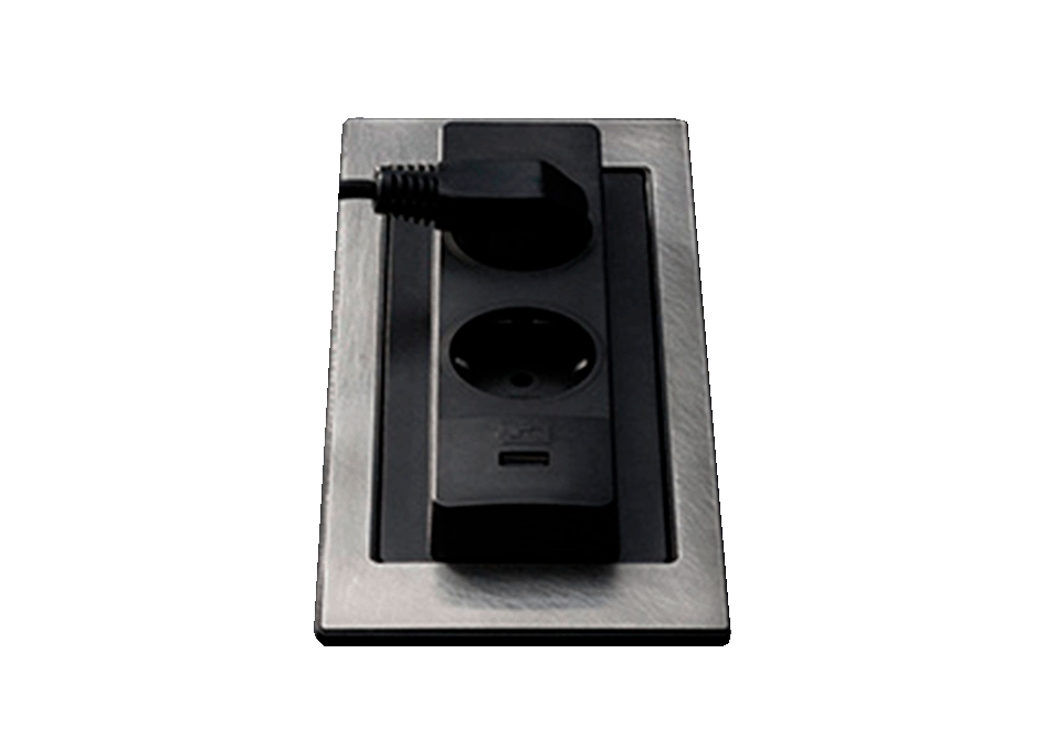 Rotating top power socket holder