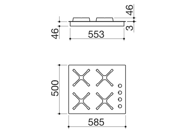 60 cm Select Plus built-in hob